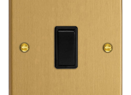 Varilight 1-Gang 10A Intermediate Rocker Switch Brushed Brass