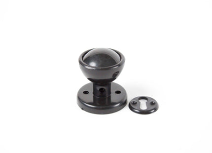 Owlett-Jaton Plastic Rim / Mortice Knob Black - Kx148 (Box of 10)
