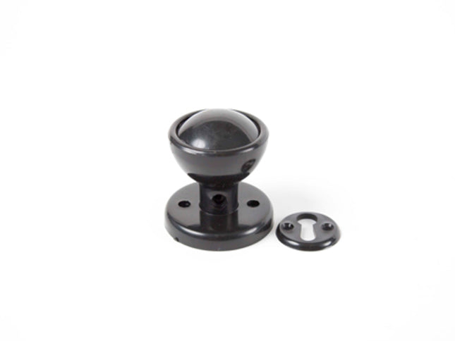 Owlett-Jaton Plastic Rim / Mortice Knob Black - Kx148 (Box of 10)