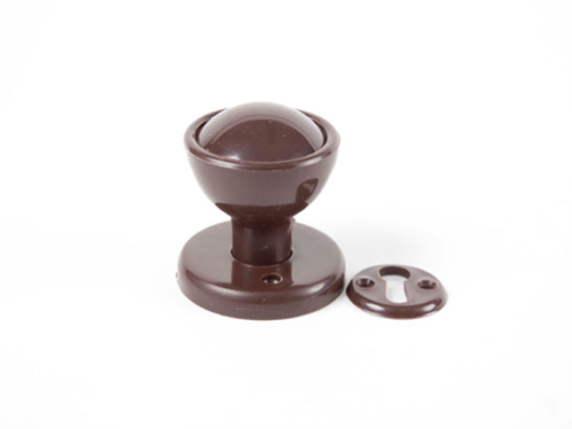 Owlett-Jaton Plastic Rim / Mortice Knob Brown - Kx149 (Box of 10)