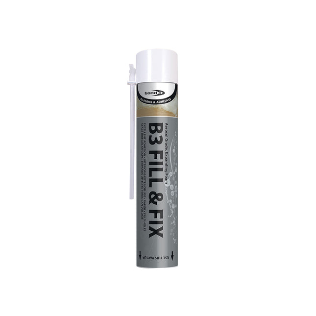 Bond-It Fill & Fix 750ml Expanding Foam Aerosol. Beige. (Box of 12)