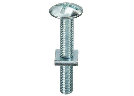 Unifix Grade 4.8 Mushroom Head Roofing Bolts And Sq Nuts Bright Zinc Plated - M5 x 16 (Box of 200)