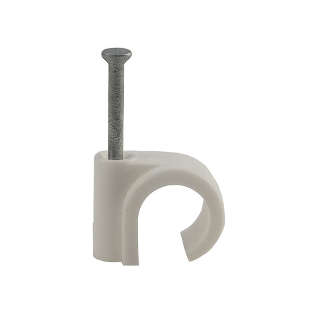 Unifix White Round Cable Clips - 7.0mm (Box of 1000)