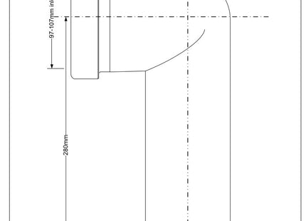 McAlpine WC-CON8E 90° Bend Adjustable Length Extended Inlet Rigid WC Connector