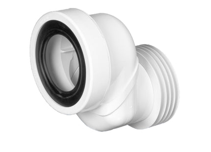 McAlpine WCLO-6 Offset WC Connector 6cm | Durable ABS Construction | Ideal for Misaligned Toilet Pan Installations | Easy Fit Design