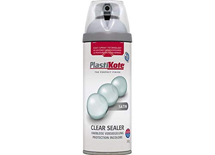 Plastikote Twist & Spray Satin Clear Sealer 400Ml