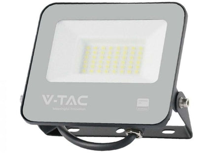 V-Tac Lumi Vt-44033 30W Floodlight Samsung Chip 1M Wire 6500K Black Body Grey Glass 135Lm/W