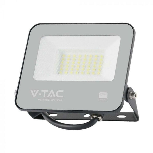 V-Tac Lumi Vt-44033 30W Floodlight Samsung Chip 1M Wire 6500K Black Body Grey Glass 135Lm/W