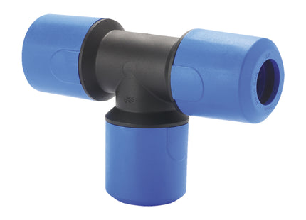 John Guest Speedfit MDPE Blue Equal Tee 25mm UG202B (Pack of 2)