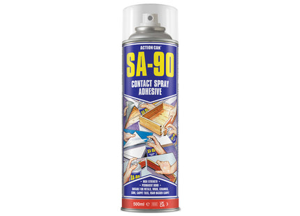 Action Can SA-90 Contact Spray Adhesive 500ml - Q99SA90005000015000 - Great for Crafting