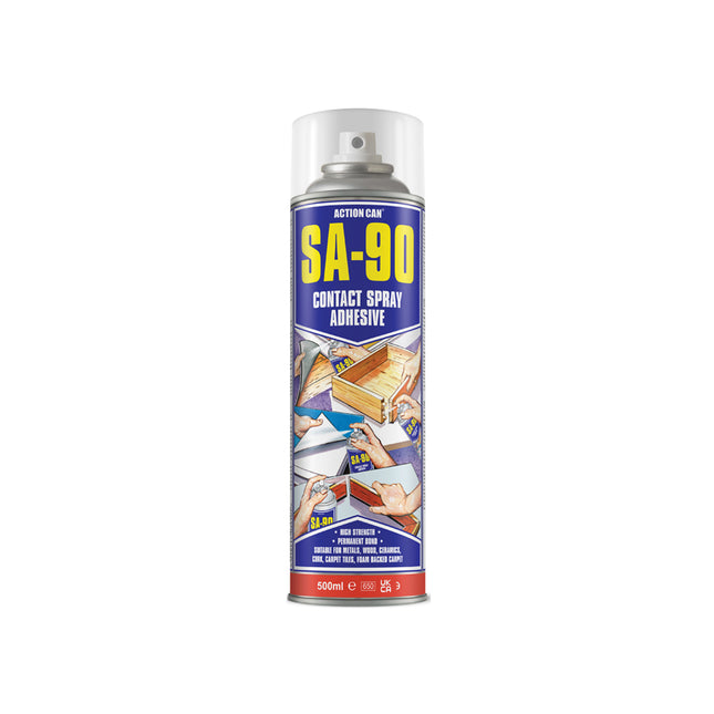 Action Can SA-90 Contact Spray Adhesive 500ml - Q99SA90005000015000 - Great for Crafting