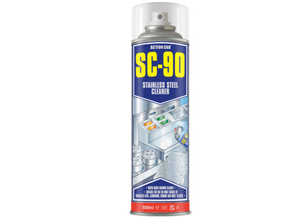 Action Can SC-90 Stainless Steel Cleaner 500ml - Q99SC90005000015000 - For a Polished Finish