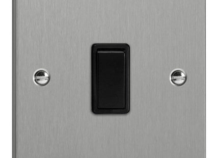 Varilight 1-Gang 10A 1- Or 2-Way Rocker Switch Brushed Silver