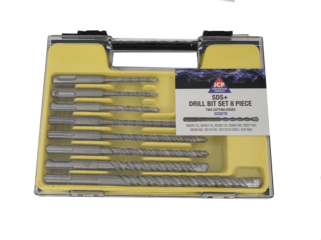 JCP Fixings SDS+ Drill Bit 8 Piece Set - FJSDSET8