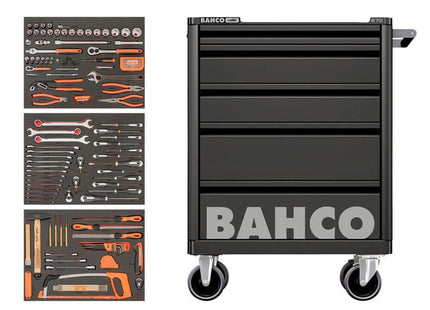 Bahco Basic Tool Trolley General Purpose Tool Kit, 158 Piece - BASIC - Ideal for DIY and Trade