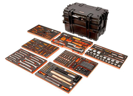 Bahco Mobile Rigid Tool Case On Wheels Kit, 200 Piece - MOBILE - Great for Tool Storage