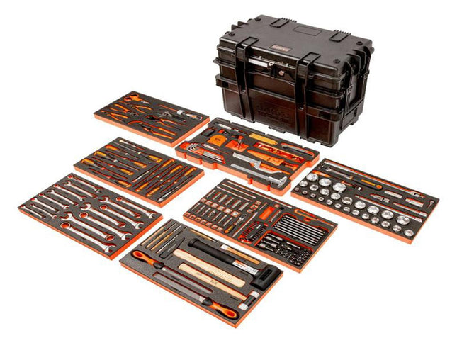 Bahco Mobile Rigid Tool Case On Wheels Kit, 200 Piece - MOBILE - Great for Tool Storage