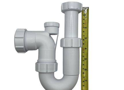 McAlpine ASA10V-FS 75mm Water Seal Adjustable Inlet Tubular Swivel Anti-Syphon (Silentrap) 'P' Trap Universal Outlet Fixed Stalk