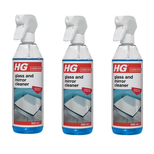 HG Glass and Mirror Cleaner 500ml (Pack of 3)