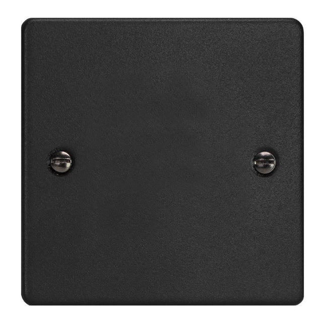 Varilight Single Blank Plate Matt Black Matt Black