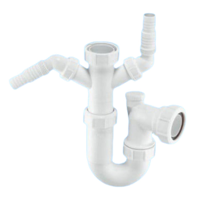McAlpine WM11V 75mm Water Seal Silentrap Adjustable Inlet Tubular Swivel 'P' Trap