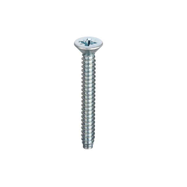 Unifix Self-Tapping Screws Pozi Countersunk Head B DIN 7982-F-Z Bright Zinc Plated - 8G x 3/8" (4.2 x 9.5Mm) (Box of 1000)