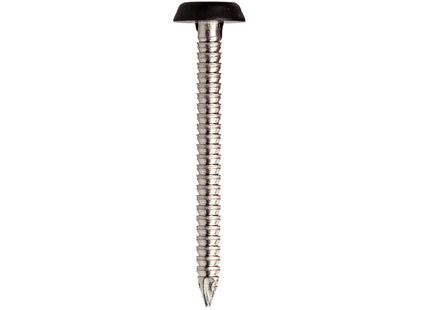 JCP Fixings A4-316 Stainless Steel Plastic Headed Nails Black Top - 40 x 2.00mm (Box of 250)