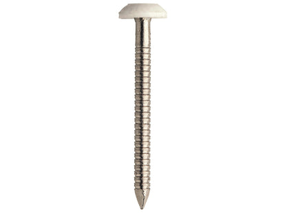 JCP Fixings A4-316 Stainless Steel Plastic Headed Nails White Top - 30 x 2.00mm (Box of 250)