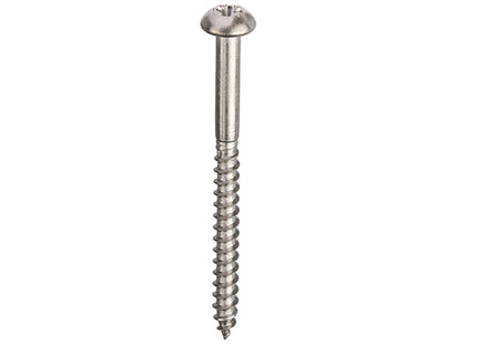Owlett-Jaton A2-304 Stainless Steel Woodscrews Pozi Round Head DIN 7996 - 5.0 x 50mm (Box of 200)