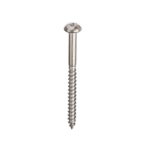Owlett-Jaton A2-304 Stainless Steel Woodscrews Pozi Round Head DIN 7996 - 5.0 x 50mm (Box of 200)