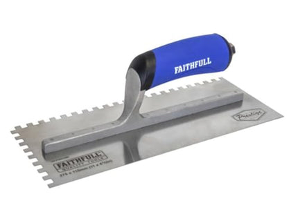 Faithfull Prestige Notched Trowel 275 X 115Mm (11 X 4.1/2In)