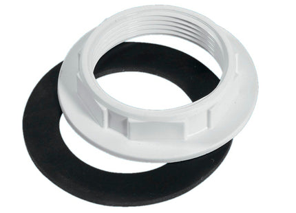 McAlpine BN3 1.5" BSP White Plastic Backnut with Rubber Washer 1.75" 