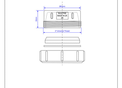 McAlpine Z23U 2" Waste Pipe Blank Cap