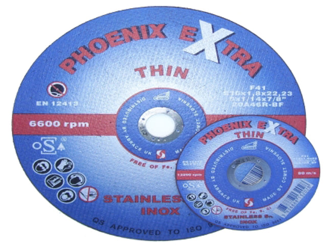 Abracs Phoenix Long Life Extra Thin Cutting Disc Inox - 100 x 1.2 x 16mm (Box of 50)