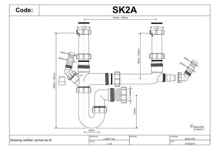 McAlpine SK2A Standard Double Bowl Kit with 2 Nozzles