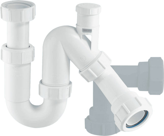 McAlpine TP10V 75mm Water Seal Tubular Swivel Anti-Syphon (Silentrap) All One Trap with 1¼" Multifit Outlet