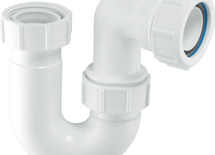 McAlpine BT3 75mm Water Seal Tubular Low Inlet Swivel 'P' Trap with 1¼" Multifit Outlet