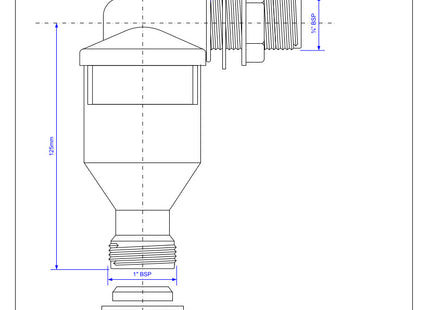 McAlpine TUN-3 One Piece Side Inlet Tun Dish with ¾" Inlet x 19/23mm Universal Outlet