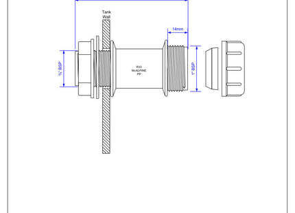 McAlpine R33 ¾" Tank Lid Adaptor for expansion pipe