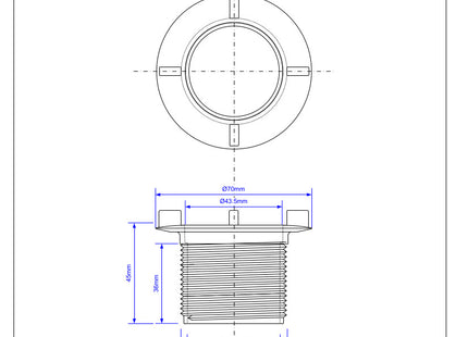 McAlpine STW70LNL 1½" Long Locking Nut for STW 1½" Shower Traps