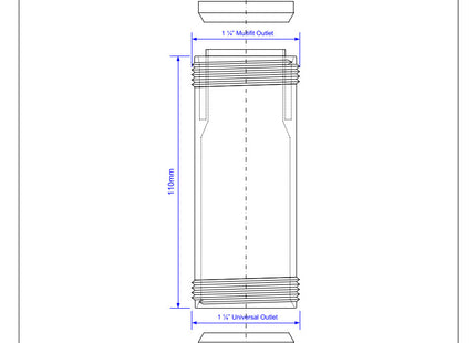 McAlpine MS18E 1¼" Multifit Adjustable Straight Connector