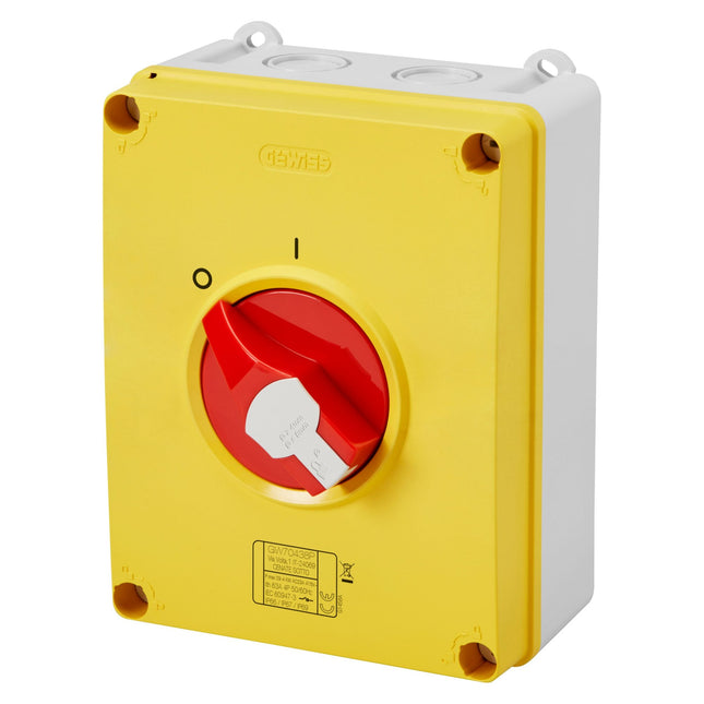 Gewiss Isolator Hp Insulated Box 63A 4P Emergency