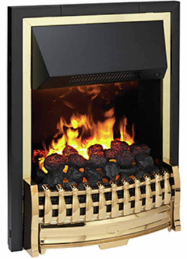 Dimplex Atherton Ath20 Coal Bed Inset Fire With Remote Control - Brass