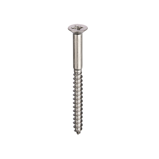 Unifix A2-304 Stainless Steel Woodscrews Pozi Countersunk Head DIN 7997 - 5.0 x 100mm (Box of 100)