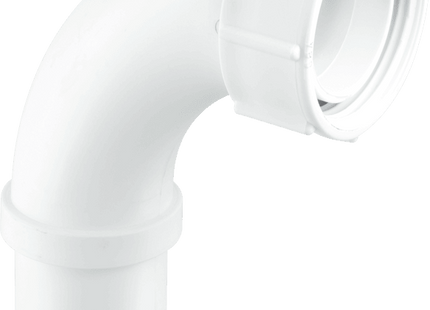 McAlpine T5 1½" Pushfit 90° Knuckle Overflow Bend x BSP Coupling Nut