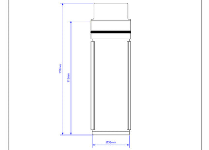 McAlpine STW80-TUBE Dip Tube for STW 1½" Shower Traps