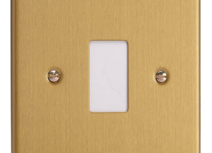 Varilight 1-Gang Powergrid Plate Including Yoke (Single Plate) Brushed Brass