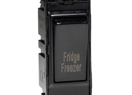 Varilight 20A 1-Way Double Pole Switch 'Fridge Freezer' Black