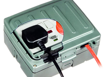 Timeguard Wi Wxt204np Weathersafe Extreme Twin Gang 13A Outdoor Switched Rcd Socket  Passive