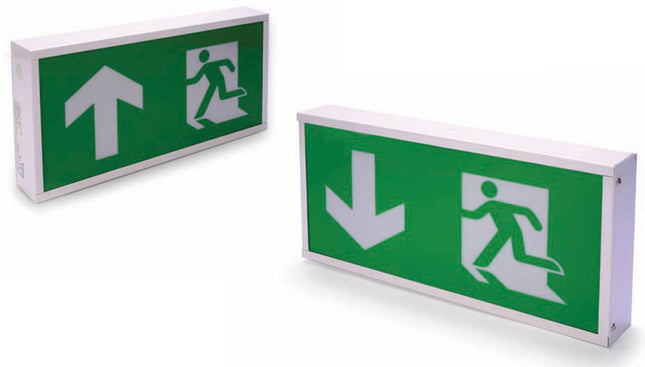 Hi-Spec Rhine 5W Universal Led Emergency Exit Box Arrow Up Or Arrow Down